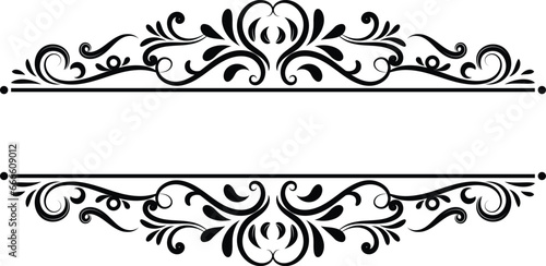 Vector vintage royal title border or text frame ornament elements, Luxury vintage Border wedding invitation card