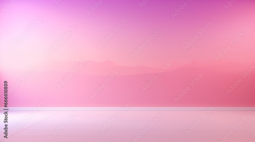 Light pink gradient background with floor