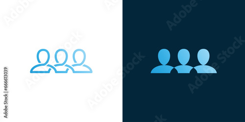Unity people logo designs. Teamwork connection designs vector illustration.