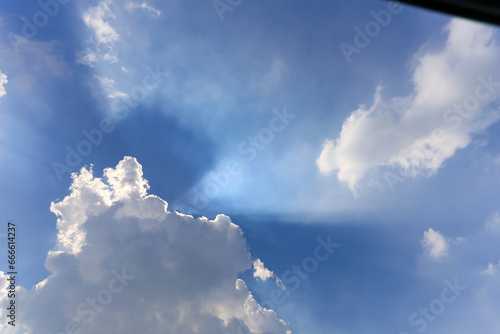 blue sky with cloud background.