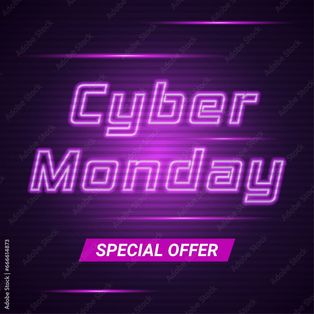 Cyber Monday special offer banner, social media post template Cyber Monday special offer banner, social media post template
