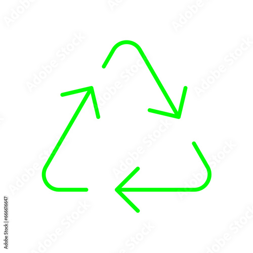 Recycling line icon. Garbage, trash can, recycling, save nature, environmentally friendly materials. Vector color icon on white background for business and advertising