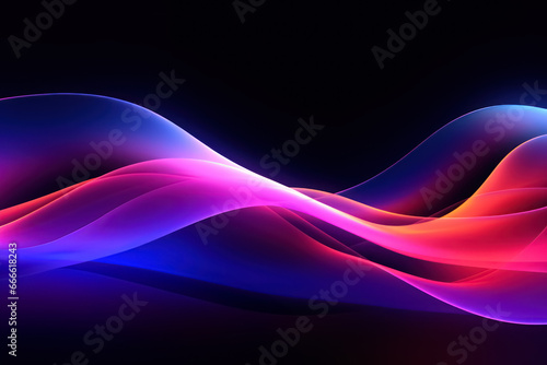Modern Smooth Dynamic Fluid Wave, a Dark Black and Vibrant wavy and curve Wallpaper for a Mesmerizing Display background