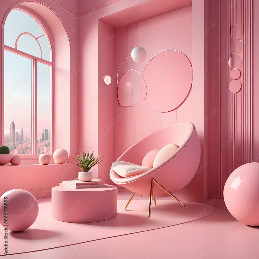 25. Pink and purple furniture and walls and luxurious house room interiors. A design with chairs, sofas and table furniture. Generative AI 25. Pink and purple furniture and walls and luxurious house room interiors. A design with chairs, sofas and table furniture. Generative AI