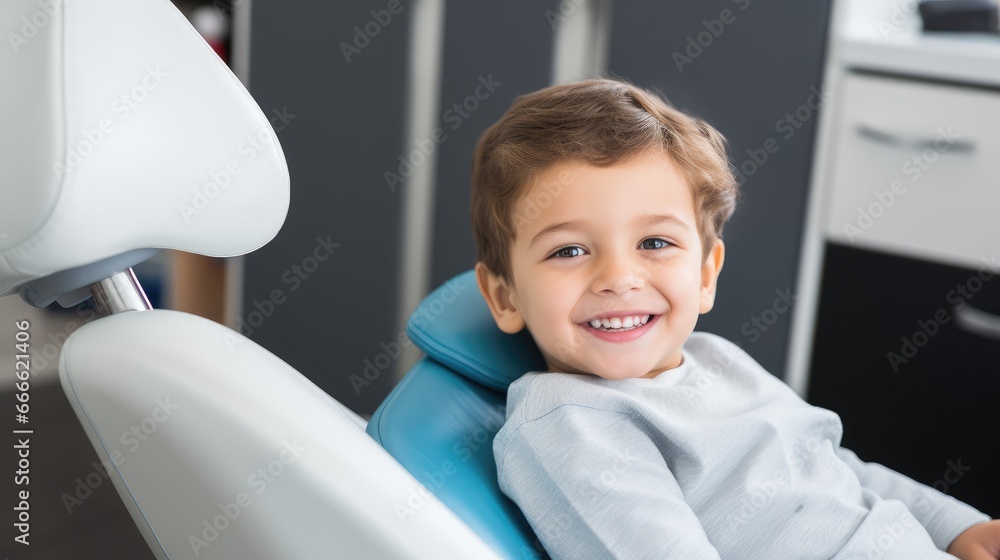 Child sitting in dentist's chair Child sitting in dentist's chair