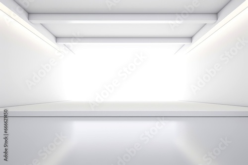 Wallpaper Mural Abstract futuristic architecture background, Minimal technology white backdrop Torontodigital.ca