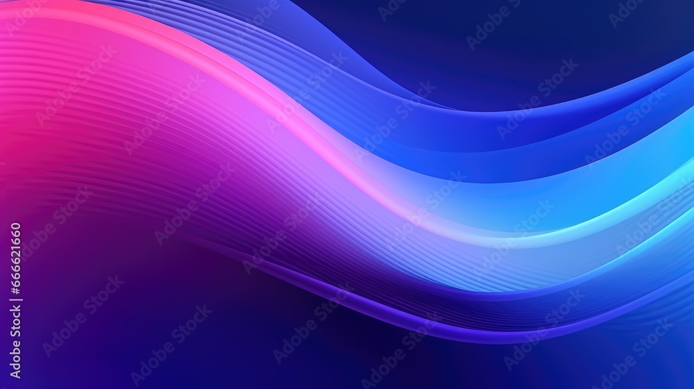 Fototapeta premium circle lines wave colorful purple and blue gradient