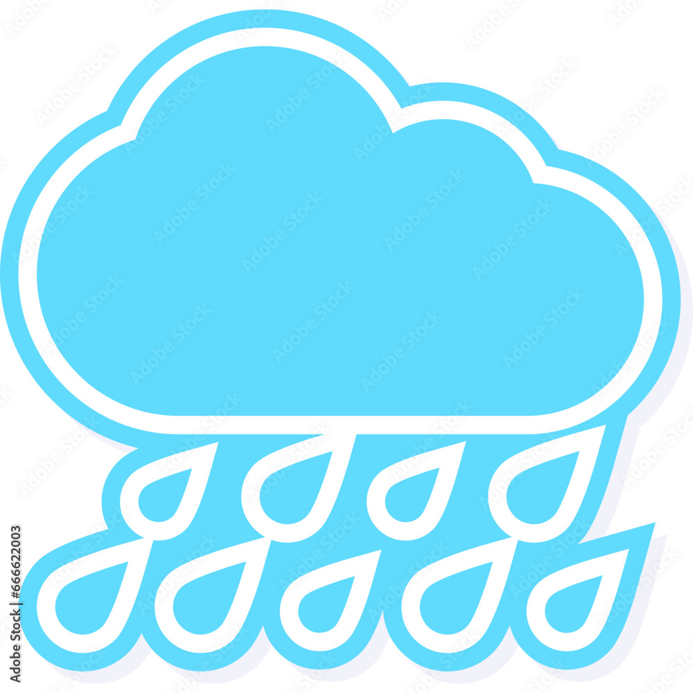 Vector Icon Rain, Weather, Water Drop, Nature, Cloud, Meteorology Vector Icon Rain, Weather, Water Drop, Nature, Cloud, Meteorology