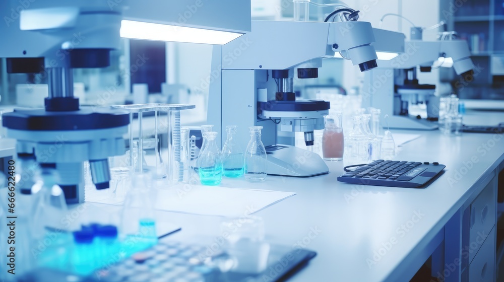 Scientists working in the laboratory Scientists working in the laboratory