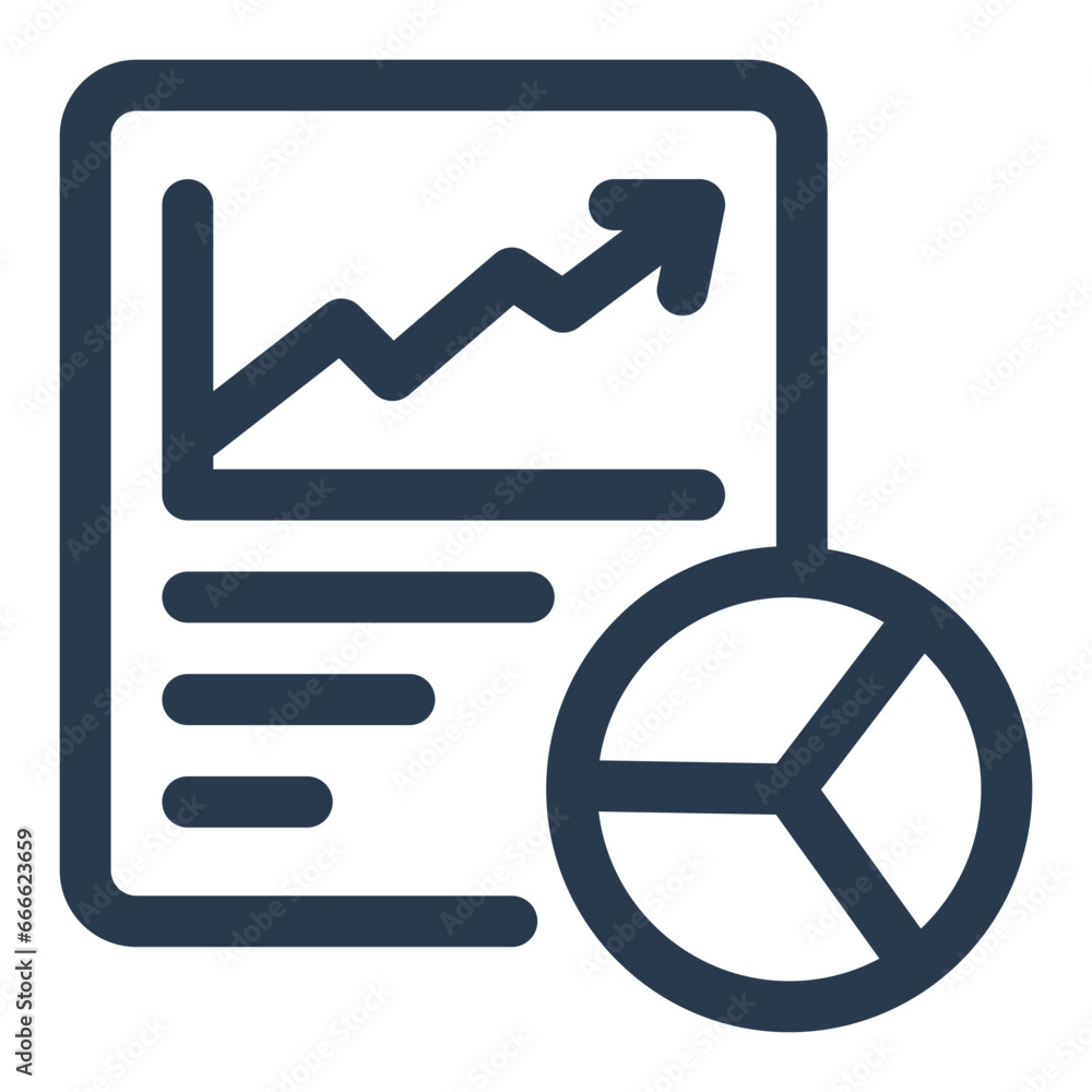 Detailed Business Report Analysis Icon Detailed Business Report Analysis Icon