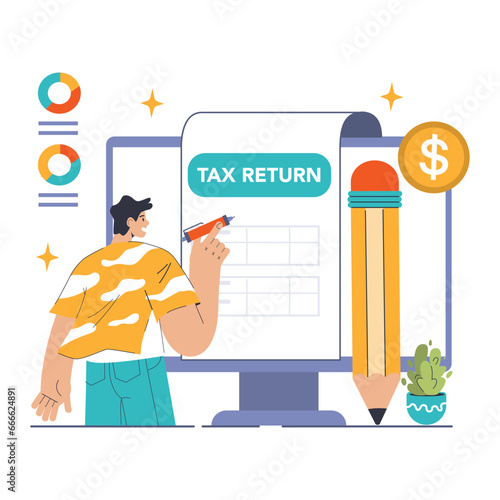 Tax optimization. Financial efficiency, budgeting and economy idea.