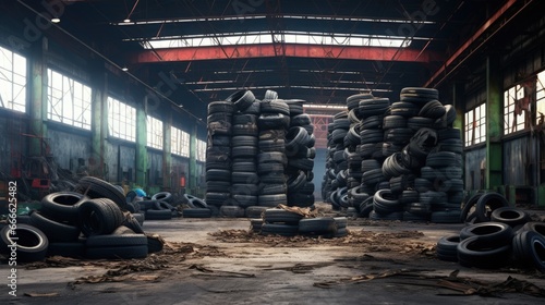 Factory processing tires fo...