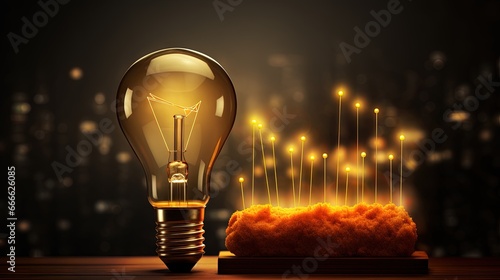 Graph illuminated by light ...