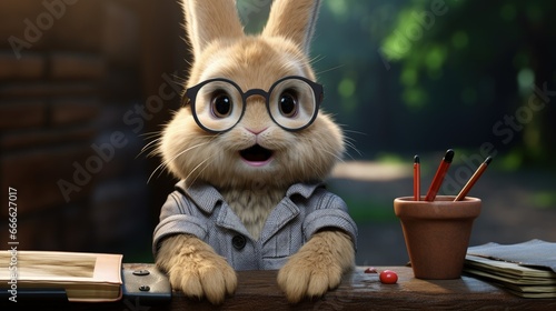 Cute eyeglasses wearing bab...