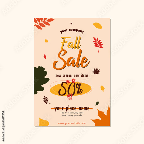 flyer for a fall sale event