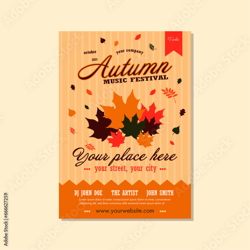 flyer for an autumn music festival