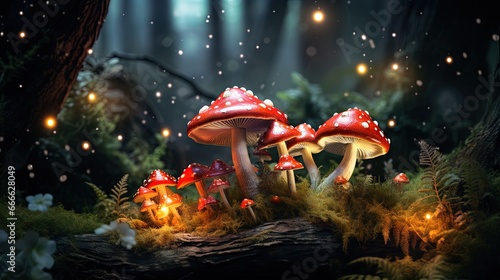 Glowing mushrooms and fanta...