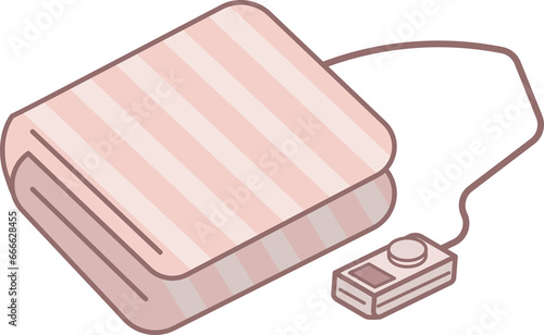 Winter heating electric blanket illustration