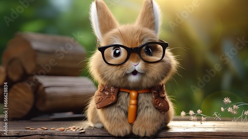 Cute eyeglasses wearing bab...
