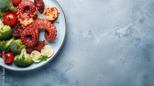 Grilled octopus tentacle wi...