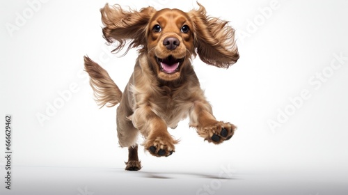 Energetic English cocker sp...