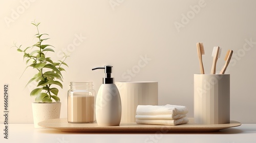 Eco conscious bathroom items following the zero waste idea