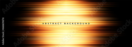 Black and orange modern abstract background with yellow glowing movement and high-speed light effect. Vector illustration