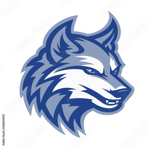 Fototapeta Wolf Mascot Head