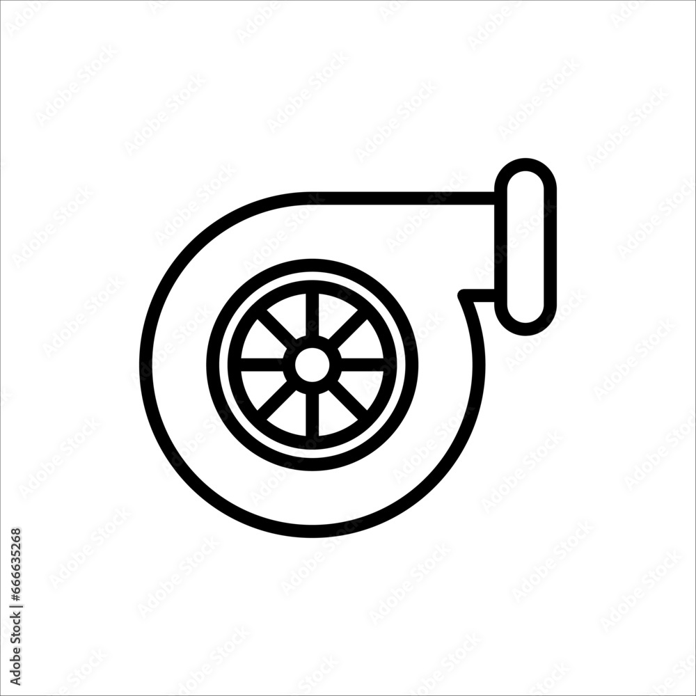 Turbo icon. vector illustration on white background Turbo icon. vector illustration on white background