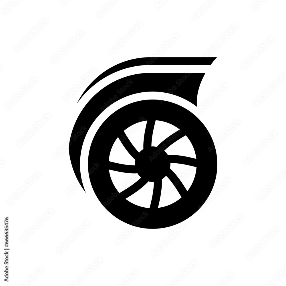 Fototapeta premium Turbo icon. vector illustration on white background