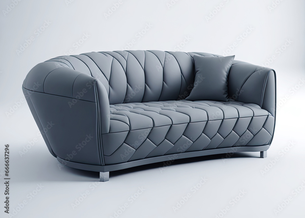 Fototapeta premium Stylish sofa with metal legs