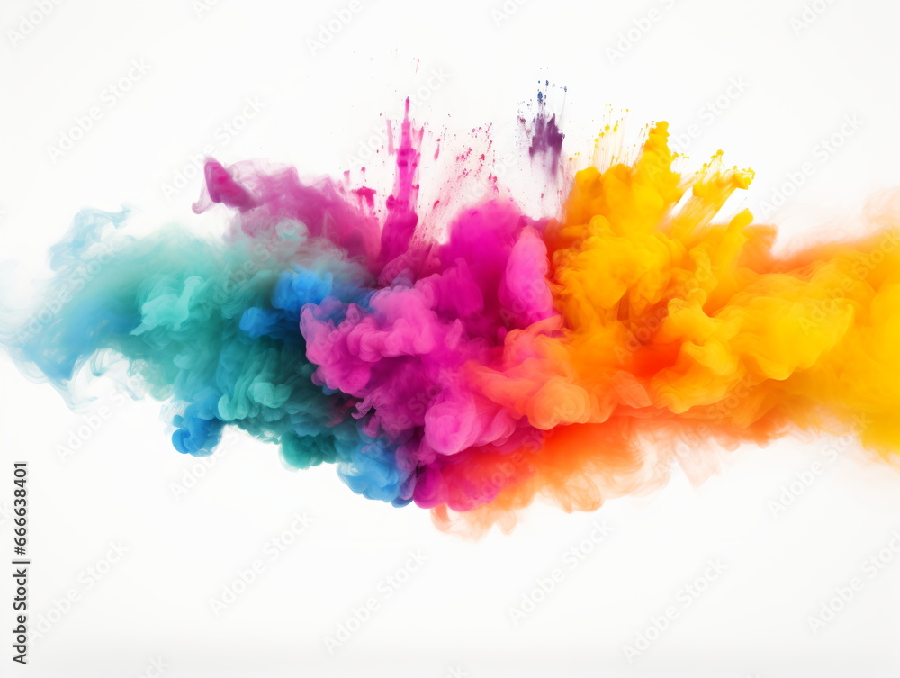 Fototapeta premium Colorful Powder Explosion: Burst of Vibrant Pigments