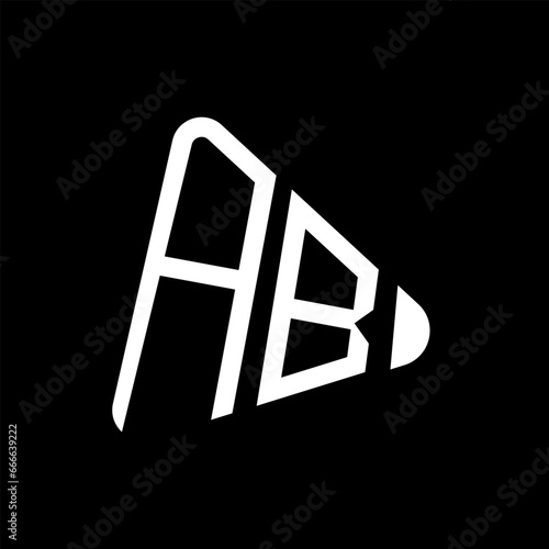 AB letter logo design.AB creative initial AB letter logo design. AB creative initials letter logo concept.
 photo