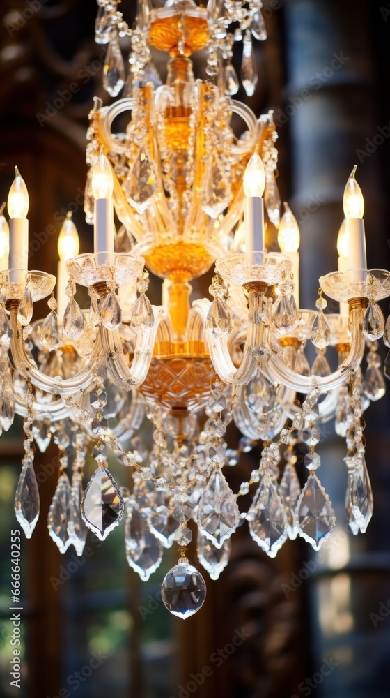 Large crystal chandelier for the entire frame Large crystal chandelier for the entire frame