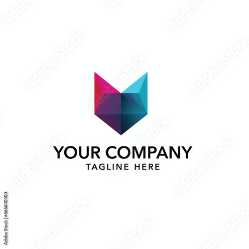 fox polygon color business logo Free Download fox polygon color business logo - GFXLoad
