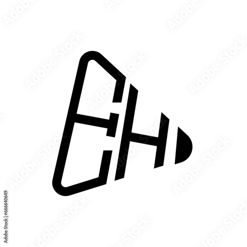 EH letter logo design.EH creative initial EH letter logo design. EH creative initials letter logo concept.
 photo