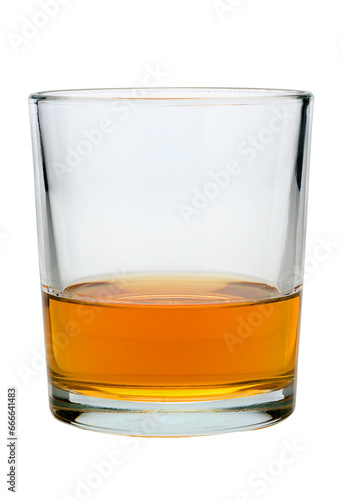 Glass of whiskey or whisky or Kentucky bourbon isolated