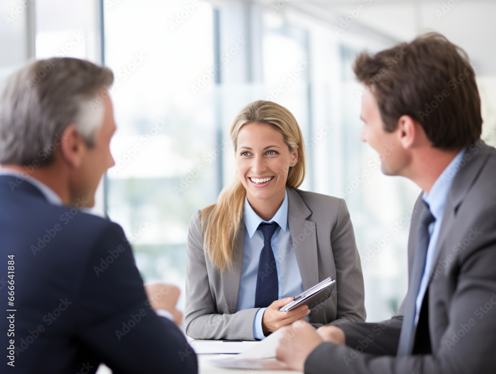 Confident Business Elites: Successful Meeting in a Conference Room Confident Business Elites: Successful Meeting in a Conference Room