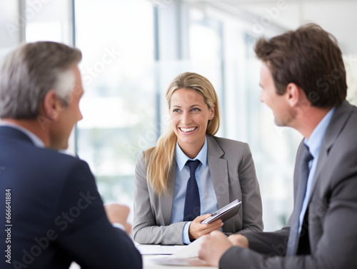 Wallpaper Mural Confident Business Elites: Successful Meeting in a Conference Room Torontodigital.ca