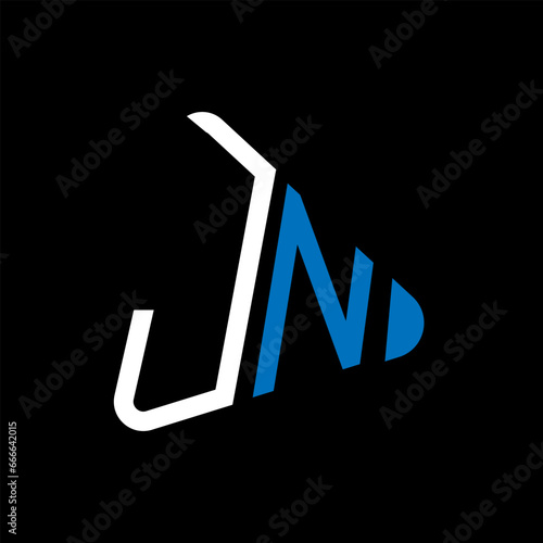 JN letter logo design.JN creative initial JN letter logo design. JN creative initials letter logo concept.
