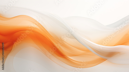 Abstract wavy background with smooth lines in orange and gray colors. The color tone changes slowly according to the flow wave.