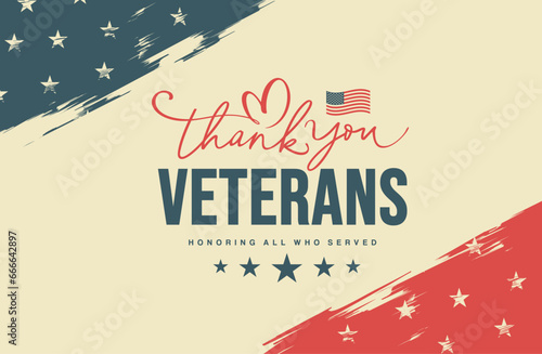 Thank you Veterans, vintage, printable veterans day cards, honoring all who served, November 11, vector, American flag, background for Veterans day thank you, social media, header, sale, banner, US