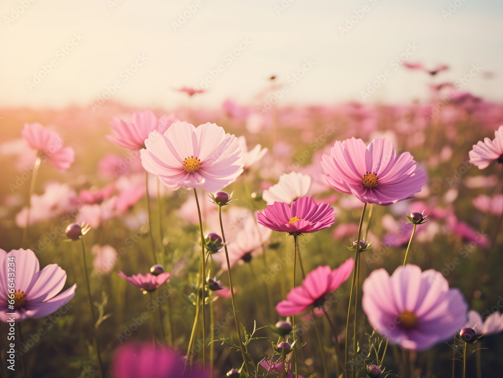 Vivid Beauty: Close-up Photography of African Daisy in a Sea of Blue Sky and White Clouds Vivid Beauty: Close-up Photography of African Daisy in a Sea of Blue Sky and White Clouds
