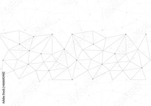 Abstract futuristic - Molecules technology with polygonal shapes on white background. Illustration Vector design digital technology concept. Global network connection.	
