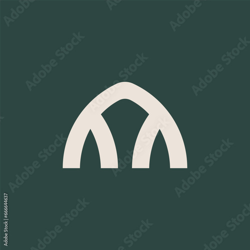 minimalist letter A logo