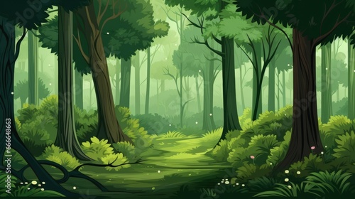 Seamless green forest