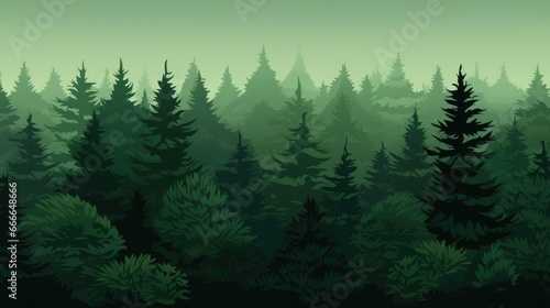 Seamless green forest © ArtBox