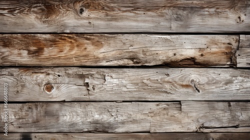 Rugged planks of weathered wood cling together, a testament to the resilience of nature in the great outdoors