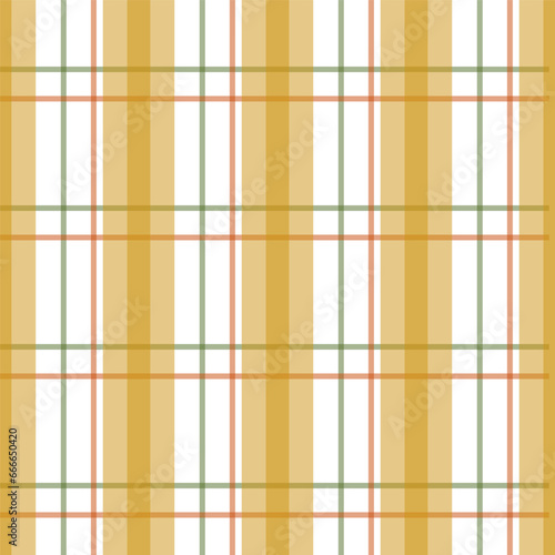 Check seamless pattern design yellow and green lines on white background for textile, wrapping paper, fabric print