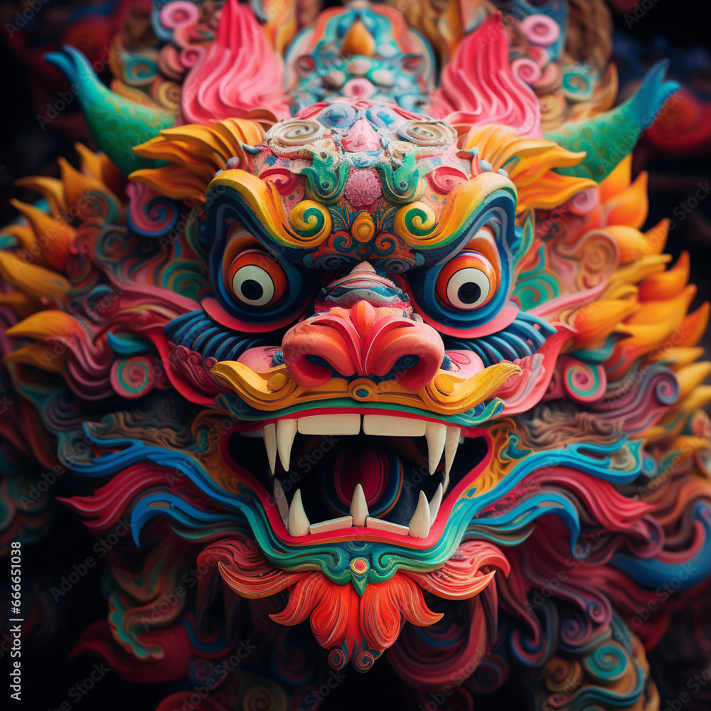 Fototapeta premium Chinese colorful dragon.